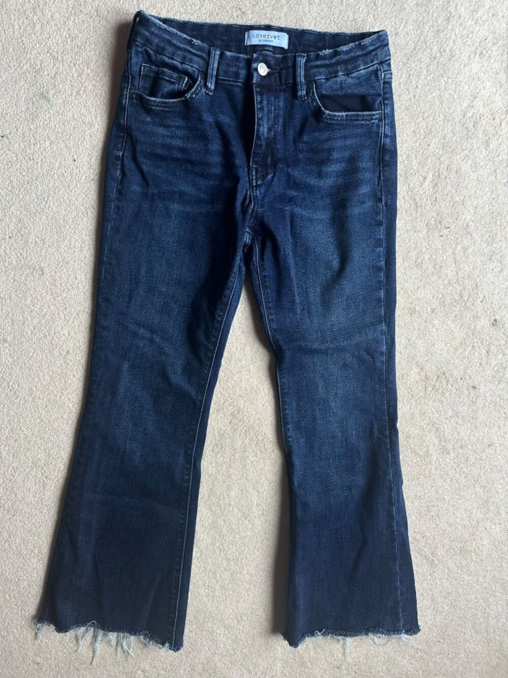 Lovervet by Vervet raw hem flare boot cut jeans 29/9